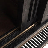 Tellem Black Wood Cabinet with Steel Frame - Maison Rêves UK