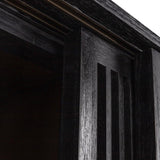 Tellem Black Wood Cabinet with Steel Frame - Maison Rêves UK