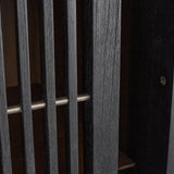 Tellem Black Wood Cabinet with Steel Frame - Maison Rêves UK