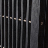 Tellem Black Wood Cabinet with Steel Frame - Maison Rêves UK