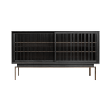 Tellem Black Wood Sideboard with Steel Frame - Maison Rêves UK
