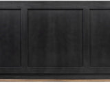 Tellem Black Wood Sideboard with Steel Frame - Maison Rêves UK