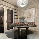 Astor Round Dining Table Midnight Oak 120cm by Eccotrading Design London - Maison Rêves UK