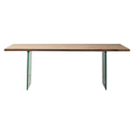 Tranquillo Acacia Wood Dining Table Large with Tempered Glass Legs - Maison Rêves UK