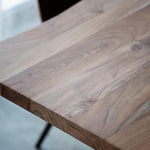 Tranquillo Acacia Wood Dining Table Large with Tempered Glass Legs - Maison Rêves UK