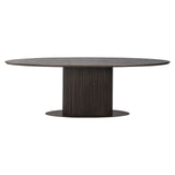 Luxor Brown Oval Wooden Dining Table by Richmond Interiors