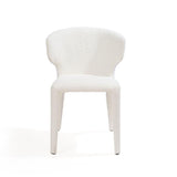 Vela Dining Chair - Chex Polar Bouclé - Maison Rêves UK