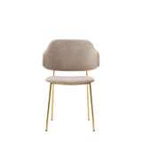 Velvadora Dining Chair Taupe with Gold Iron Legs (2pk) - Maison Rêves UK