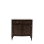 Verdanta 2 Door/1 Drawer Dark Mindi Wood Sideboard - Maison Rêves UK