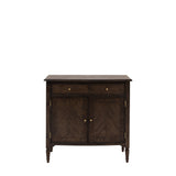 Verdanta 2 Door/1 Drawer Dark Mindi Wood Sideboard - Maison Rêves UK