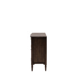 Verdanta 2 Door/1 Drawer Dark Mindi Wood Sideboard - Maison Rêves UK