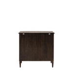Verdanta 2 Door/1 Drawer Dark Mindi Wood Sideboard - Maison Rêves UK
