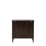 Verdanta 2 Door/1 Drawer Dark Mindi Wood Sideboard - Maison Rêves UK
