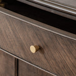 Verdanta 2 Door/1 Drawer Dark Mindi Wood Sideboard - Maison Rêves UK