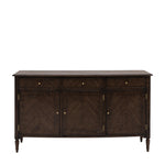 Verdanta 3 Door/3 Drawer Dark Mindi Wood Sideboard - Maison Rêves UK