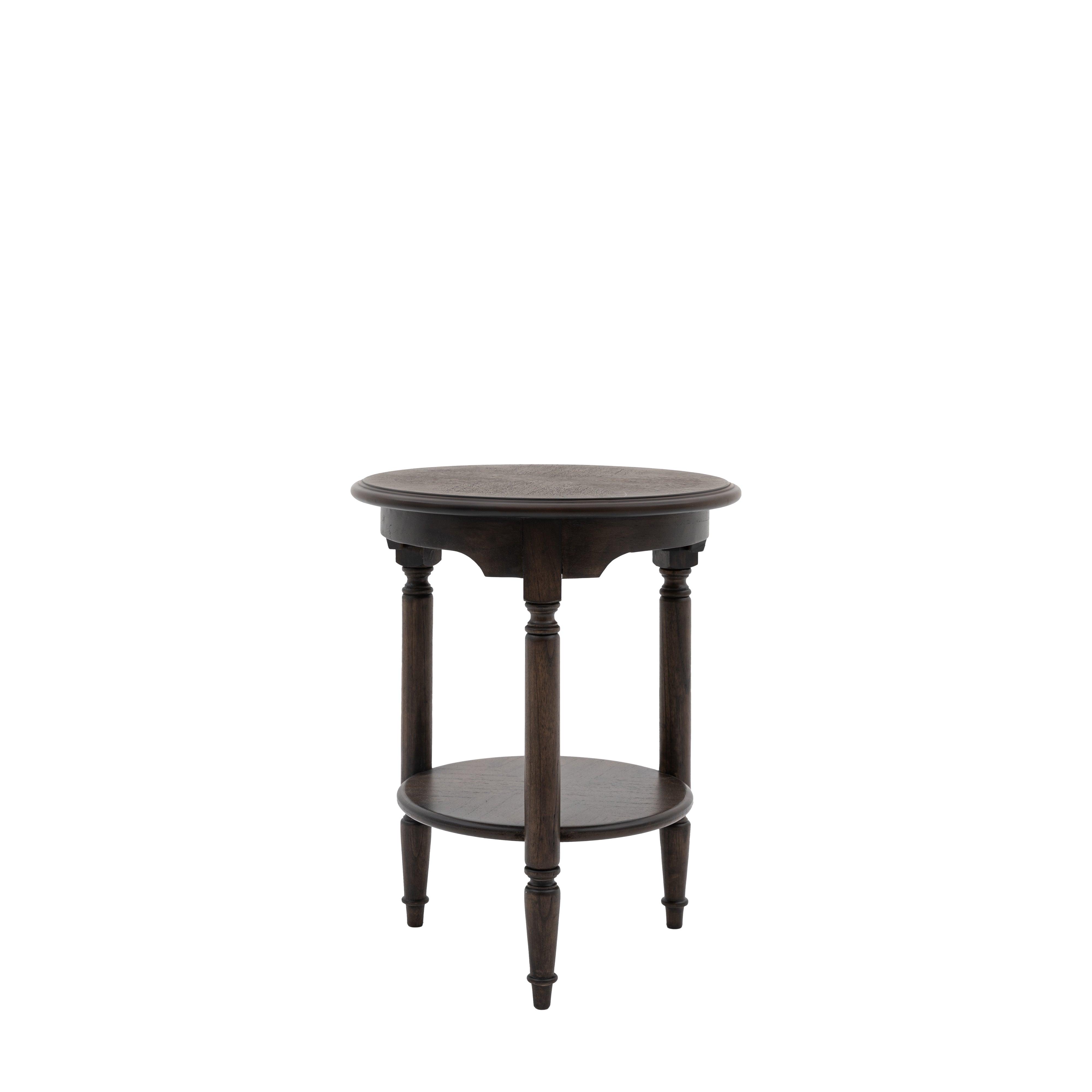 Verdanta Dark Mindi Wood Side Table - Maison Rêves UK