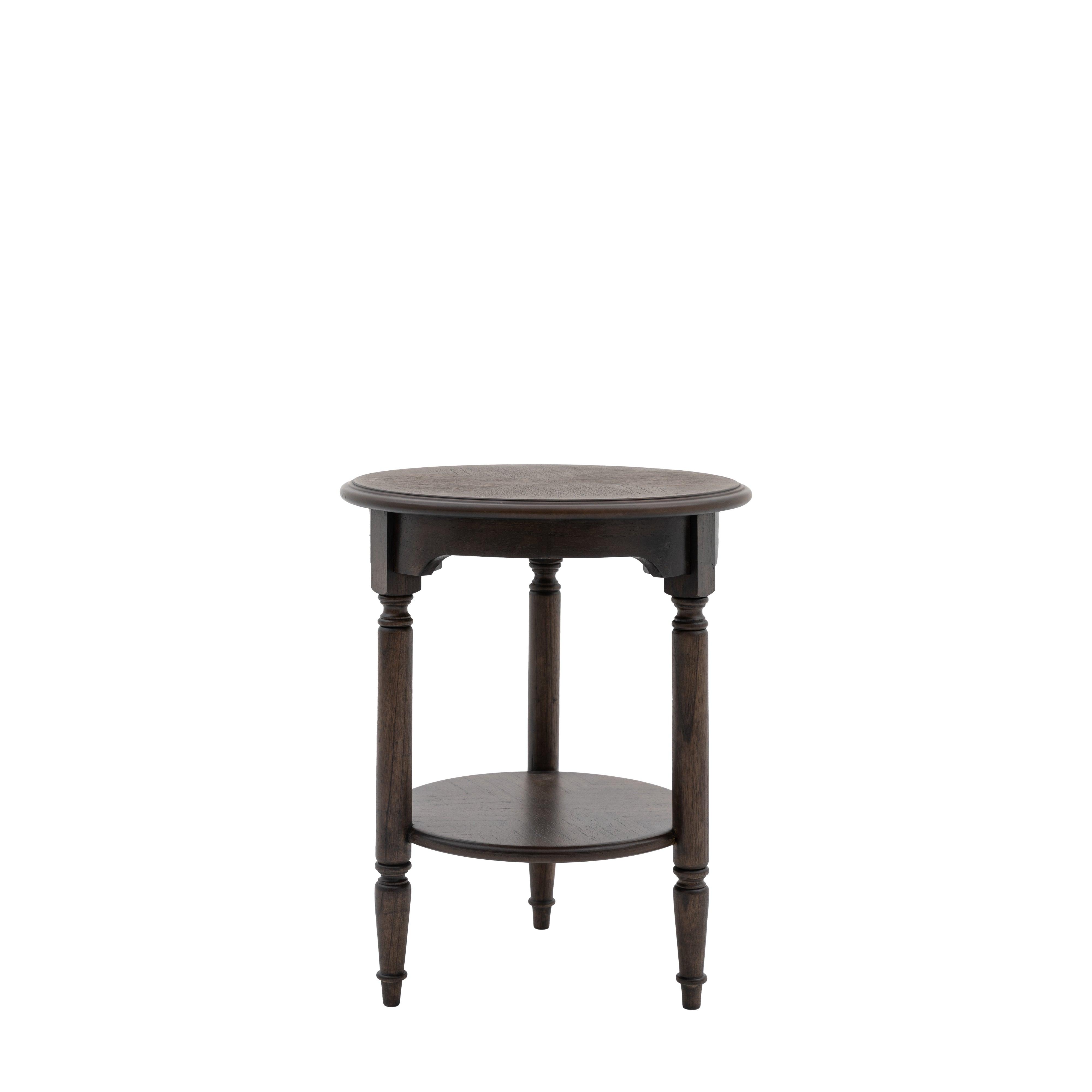 Verdanta Dark Mindi Wood Side Table - Maison Rêves UK