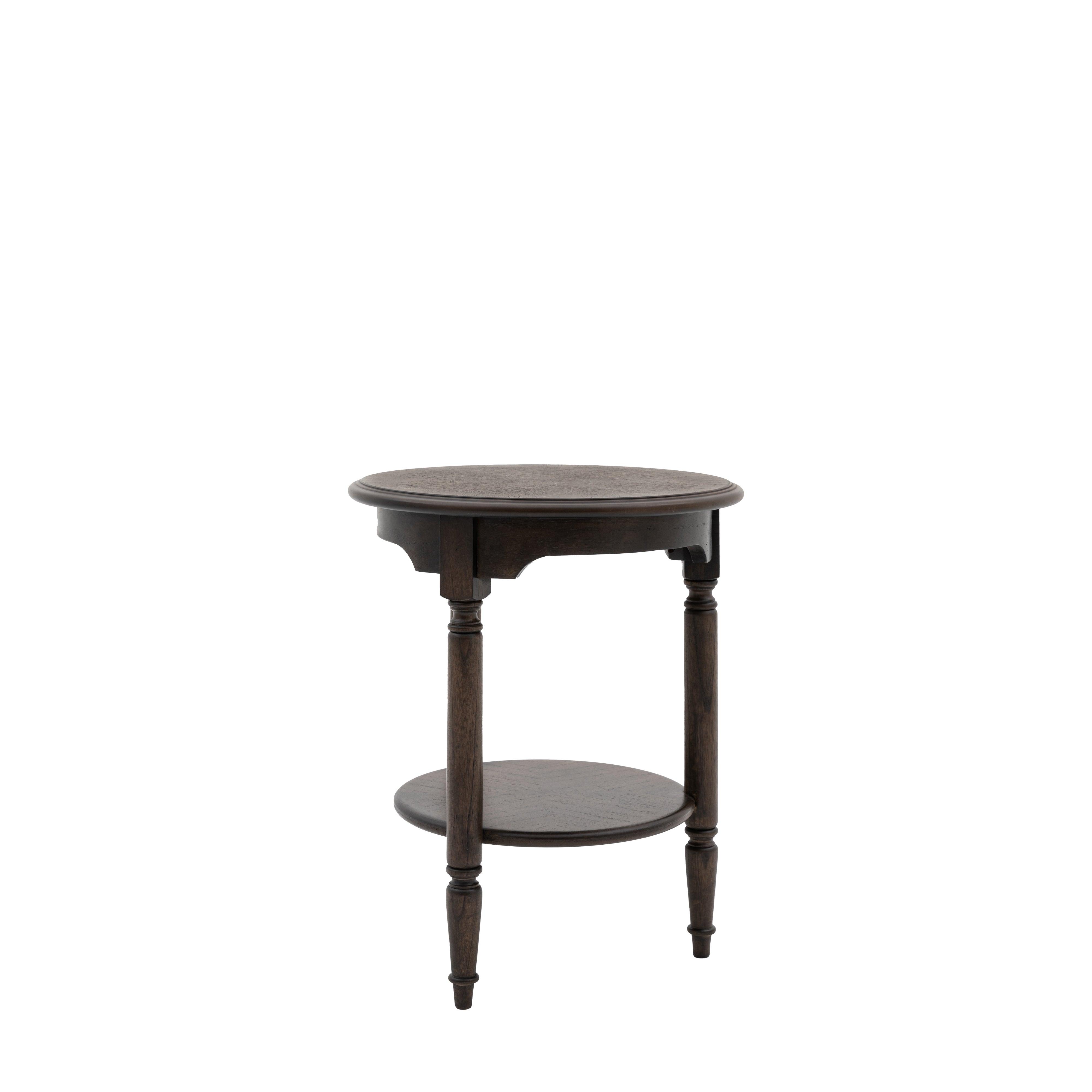Verdanta Dark Mindi Wood Side Table - Maison Rêves UK