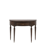 Verdanta Demi Lune Dark Mindi Wood Console Table - Maison Rêves UK