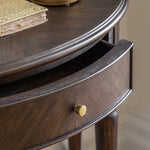 Verdanta Demi Lune Dark Mindi Wood Console Table - Maison Rêves UK