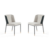 Victor Dining Chair - Enzimi Cream - Set of 2 - Maison Rêves UK
