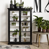 Classic Mahogany Wood Double Cabinet in Black by Nordal
