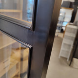 Viva Mahogany Wood Cabinet with 2 Glass Doors in Black by Nordal - Maison Rêves UK