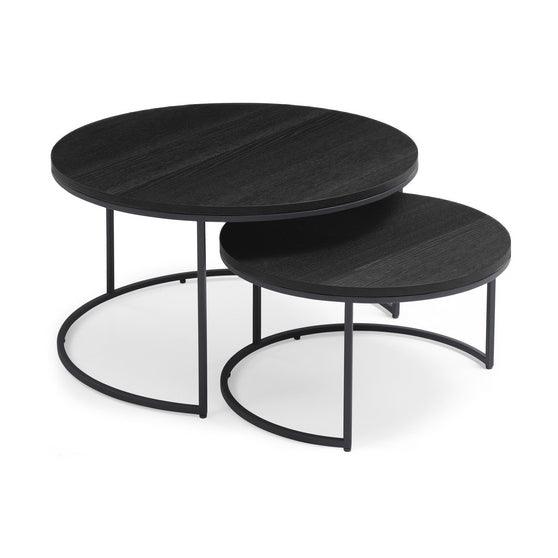 Wheel Coffee Table - Small - Black Oak - Maison Rêves UK