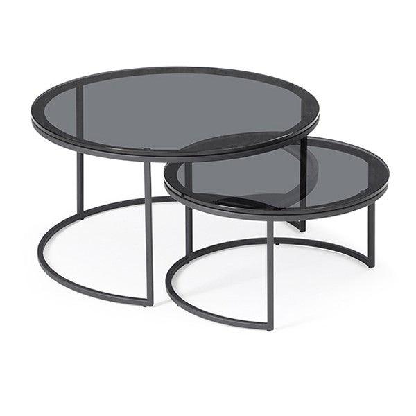 Wheel Coffee Table - Small - Glass - Maison Rêves UK