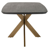 Cambon Dark Coffee Oak Danish Oval Dining Table with Brushed Base by Richmond Interiors